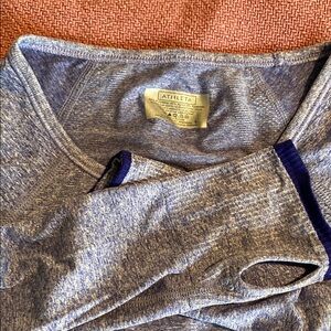 Athleta long sleeve work out shirt. Large. Heather blue.